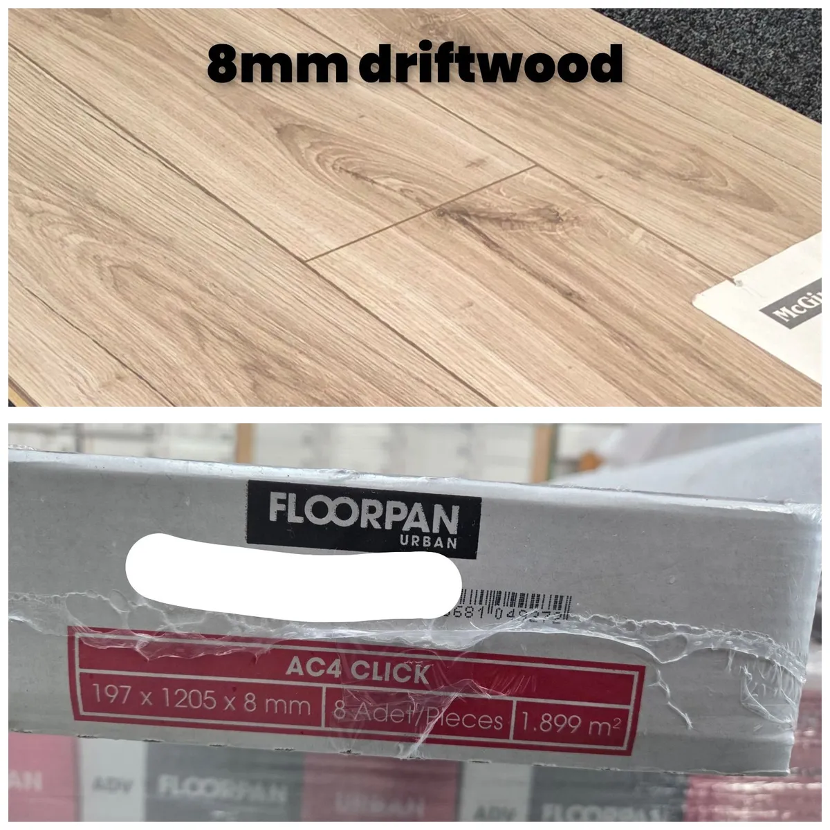 8mm laminated click flooring driftwood - Image 1