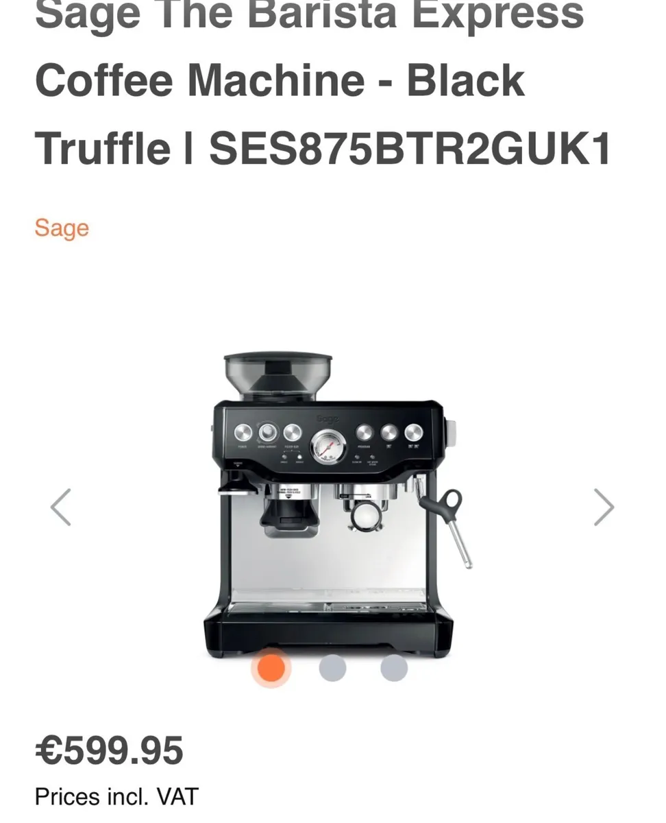 Sage barista express impress coffee machine - Image 1