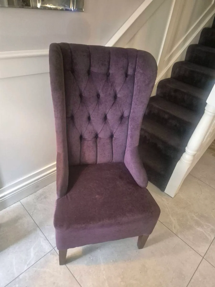 2 Seater Couch & Queen Ann Chair - Image 1