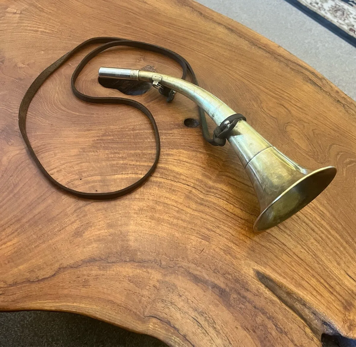 Vintage Elless France Brass Hunting Horn - Image 2
