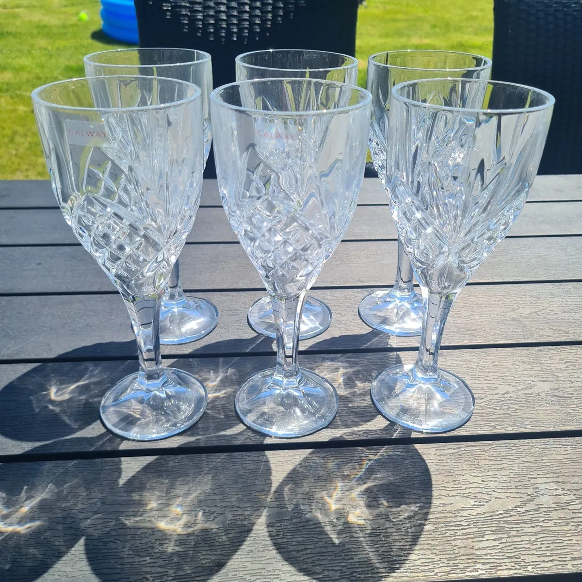 Galway crystal 6 wine glasses - Image 1