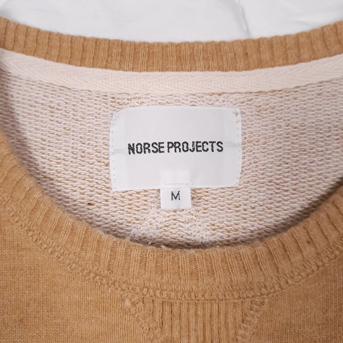 Norse Project Mustard Yellow Wool Sweatshirt M - Image 4
