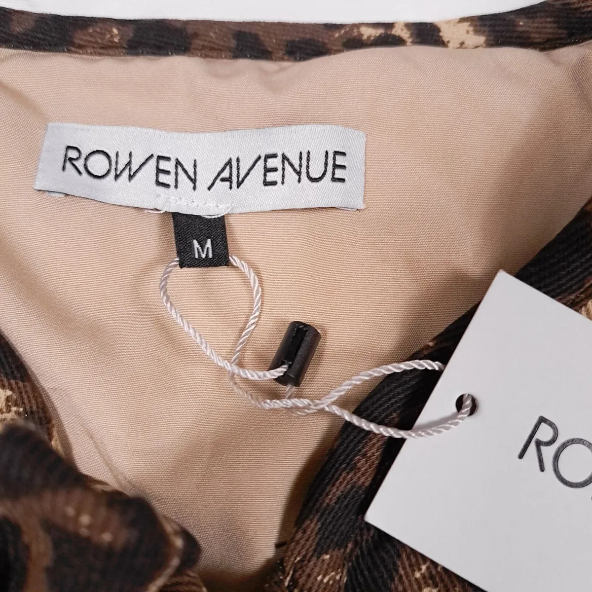 Rowen Avenue Brown Leopard Tie-Front Gilet 14UK - Image 4