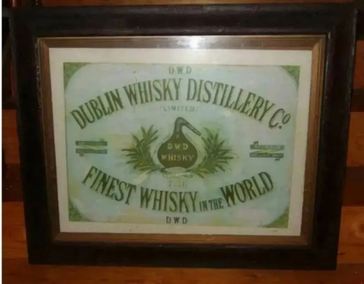Vintage D.W.D. Dublin Whisky Distillery Framed Ad - Image 4