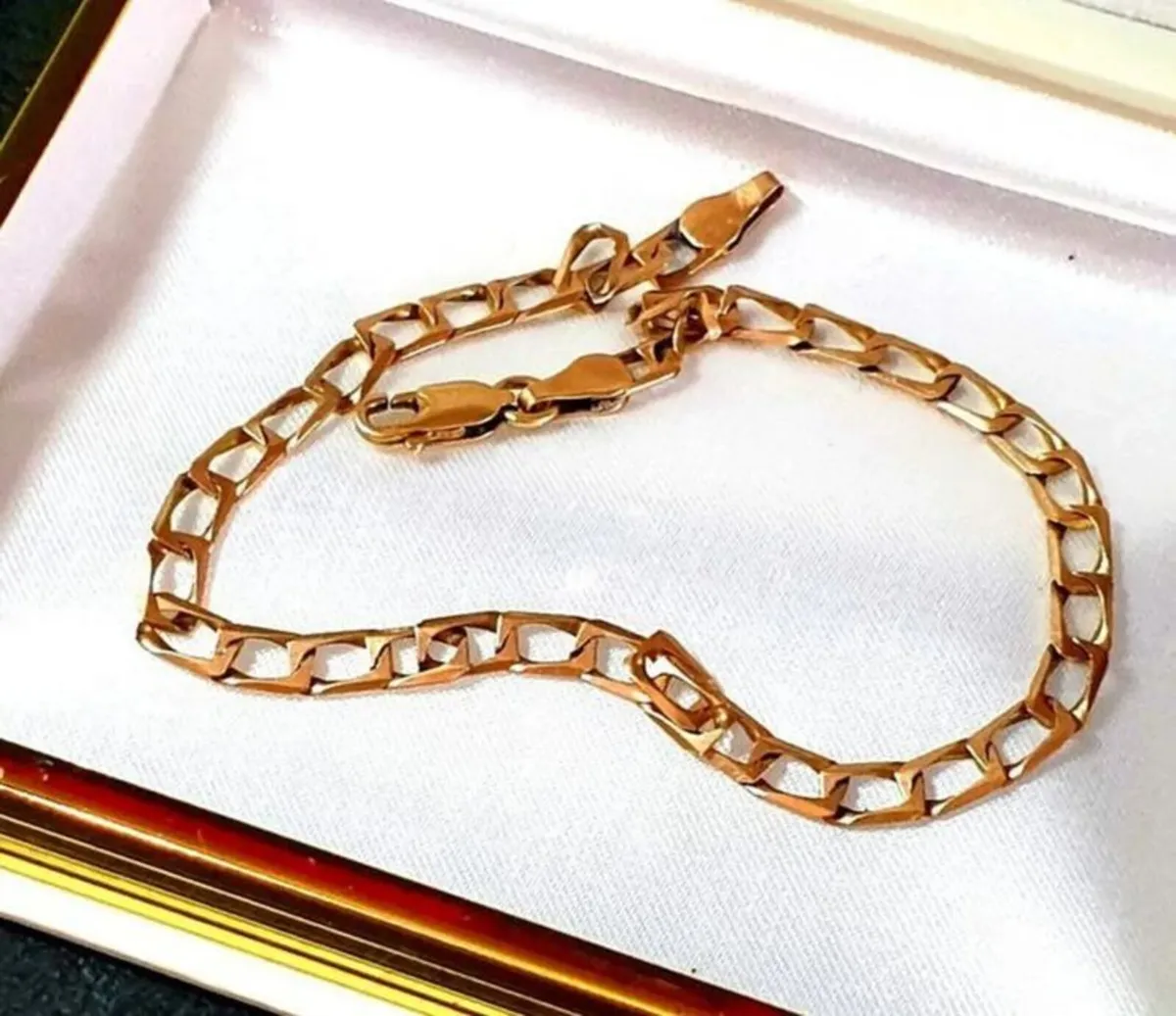 Vintage 9ct Gold Unisex Bracelet - Image 2