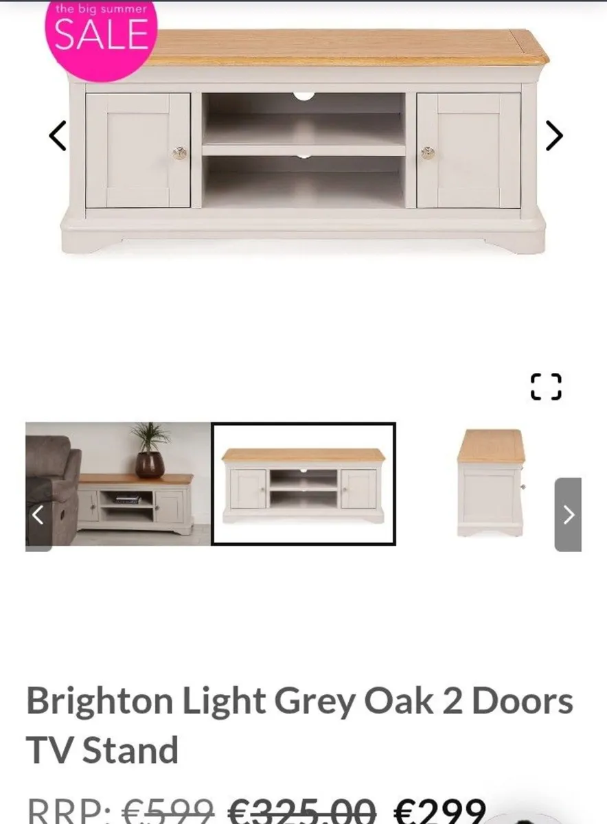 Luxury Sideboard Cabinet Bench Tv Unit 4months old - Image 2