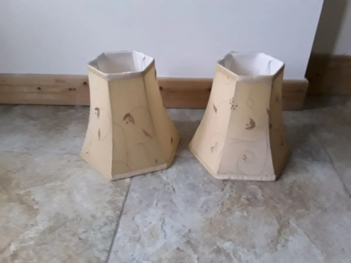 Two brand new matching lamp shades