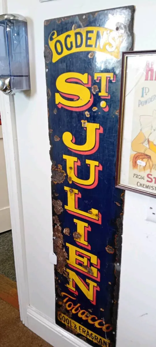 Original Enamel St.Julien Tobacco Sign - Image 2