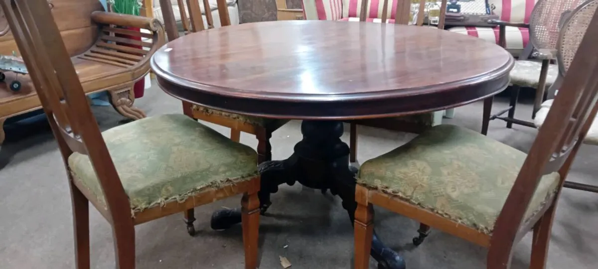 Victorian Mahogany Tilt Top Dining Table - Image 1