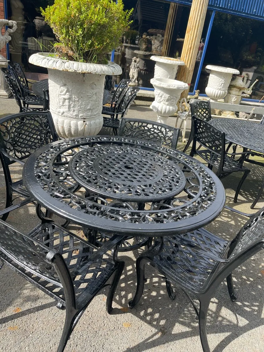 Selection of metal tables chairs - Image 4