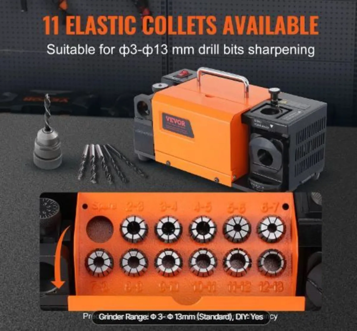 MR-13B Drill Bits Sharpener 3-13mm Bits - Image 2