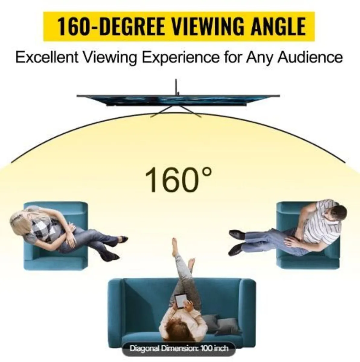 Tripod Projector Screen with Stand 100inch - Image 4