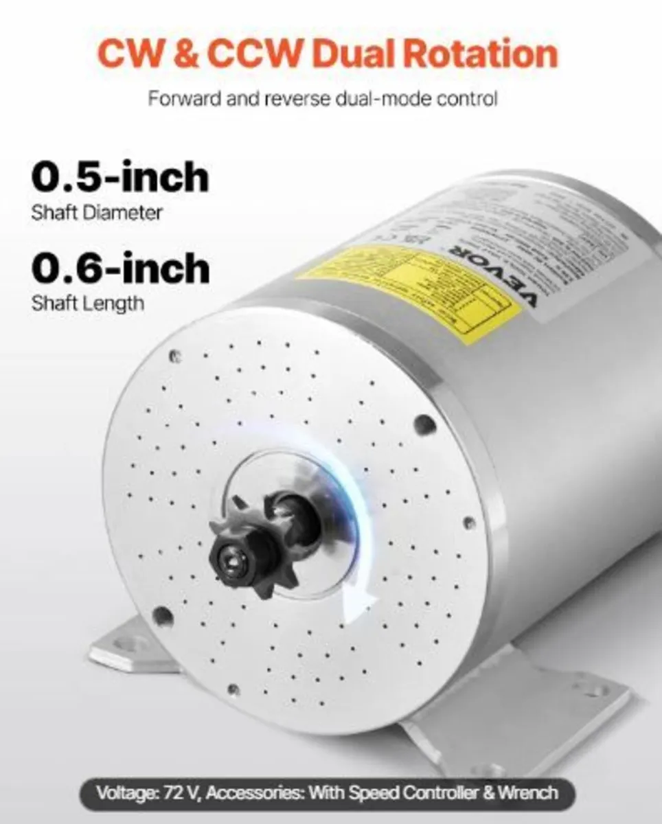 3000W Electric Brushless DC Motor Kit - Image 3