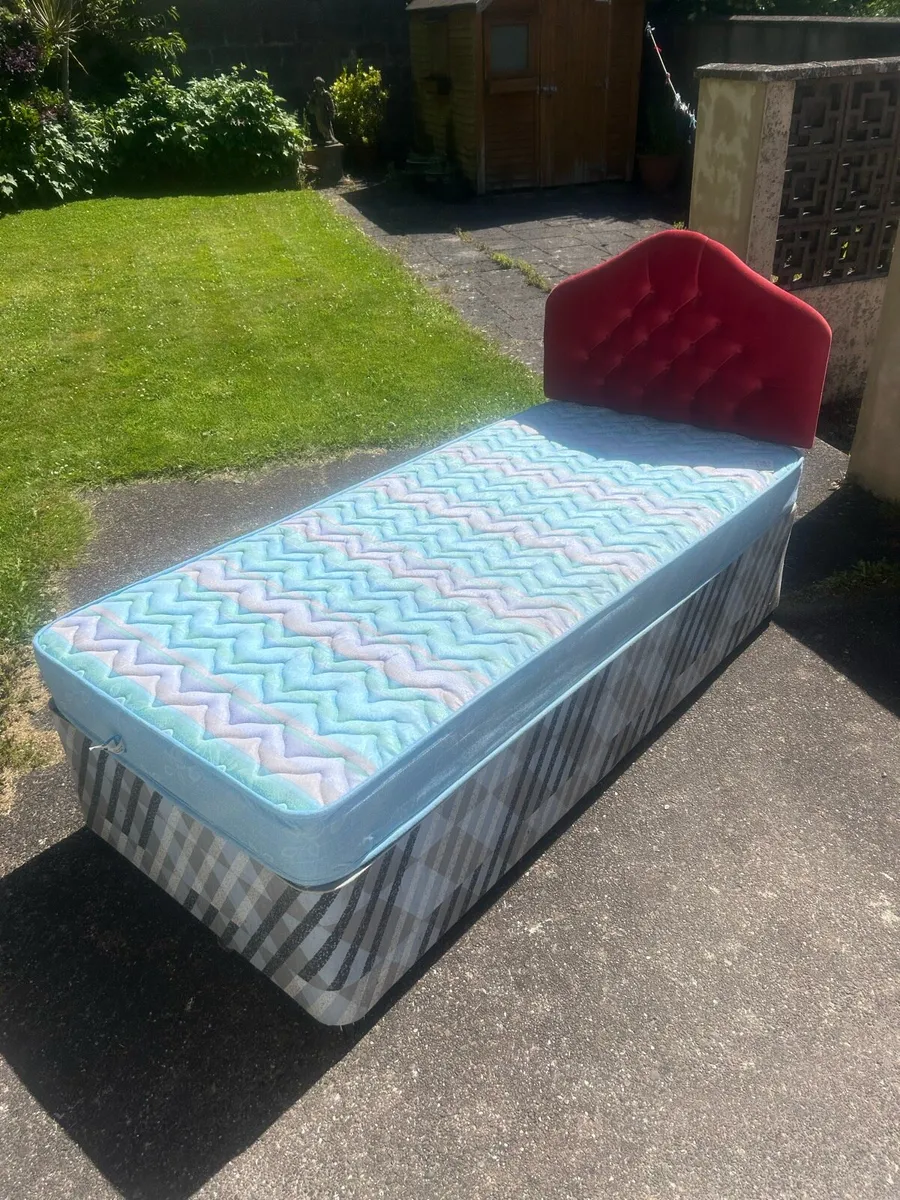 2x Single Beds + Headboards + Matresses - Image 2
