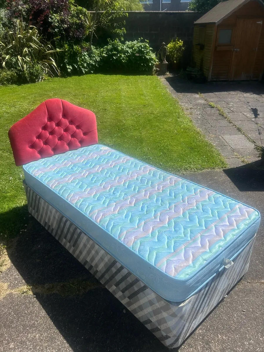 2x Single Beds + Headboards + Matresses - Image 1