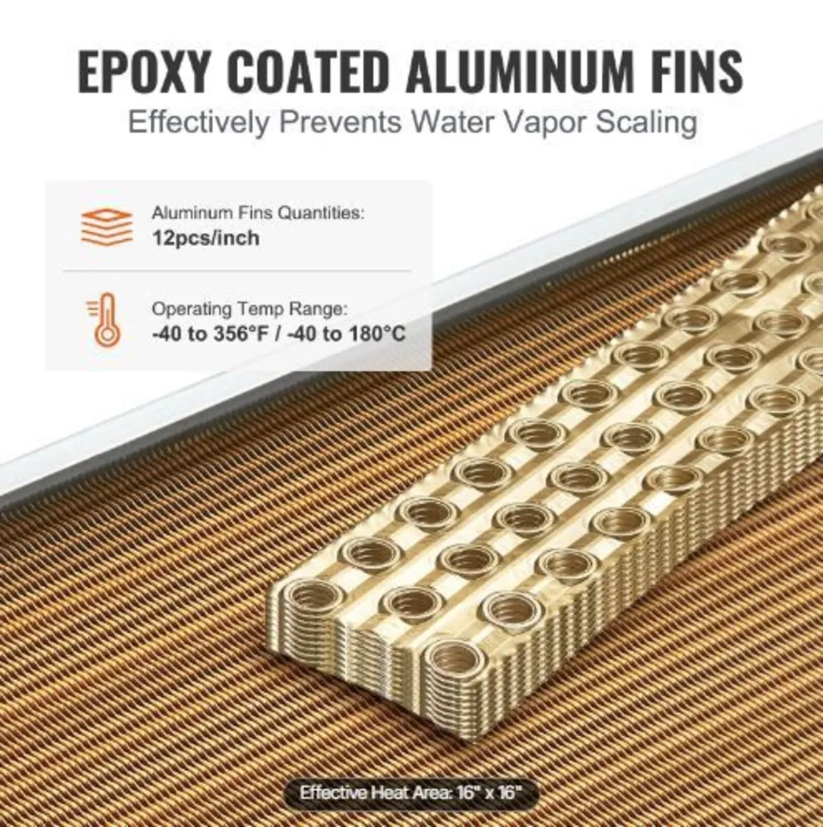 16"x 16"/40.6 x 40.6 cm Heat Exchanger Water - Image 4