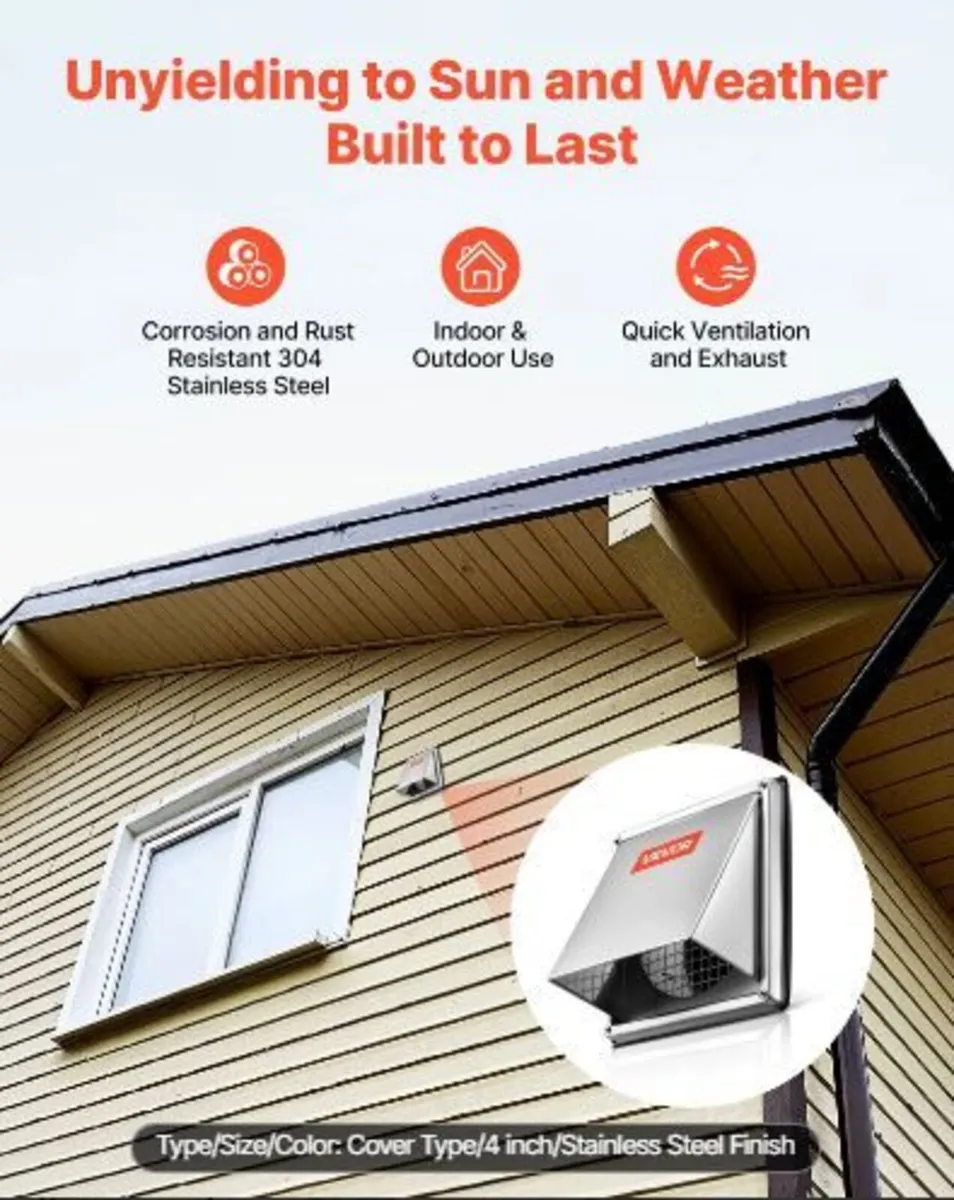 97mm External Extractor Wall Vent Cover - Image 4