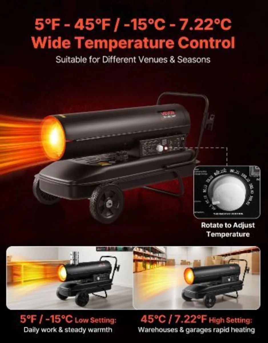 50kW Forced Air Kerosene Diesel Heater - Image 2