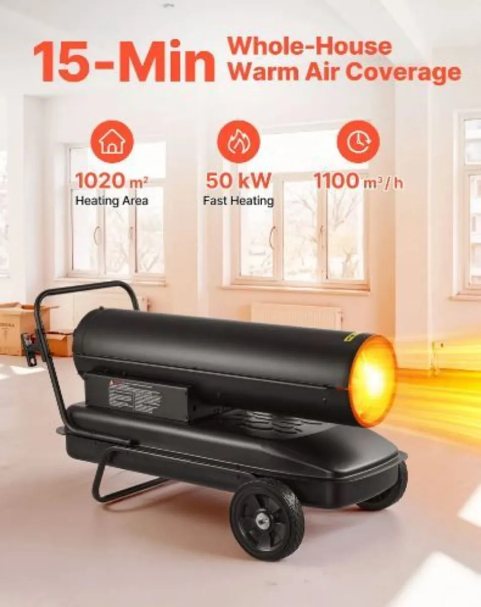 50kW Forced Air Kerosene Diesel Heater - Image 3