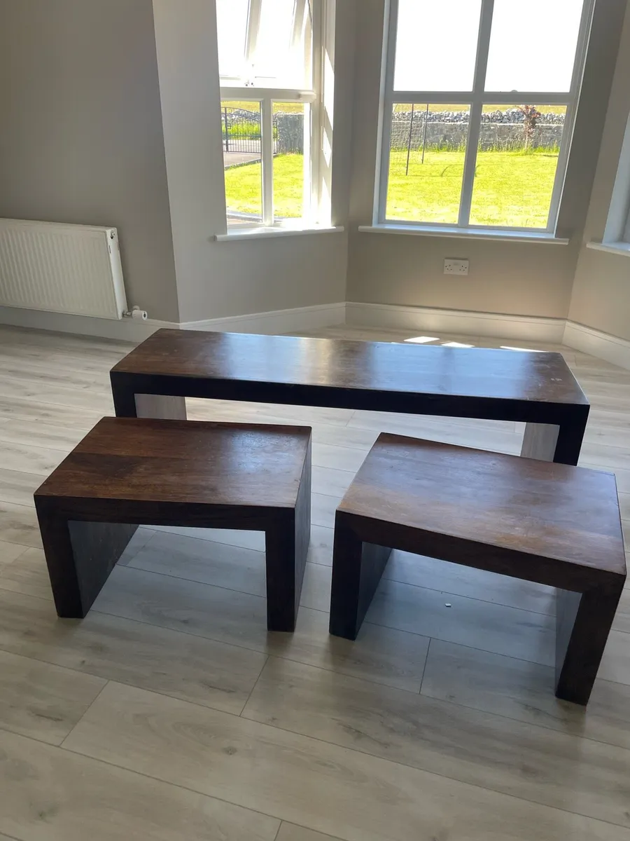 Teak Coffee Table Set - Image 2