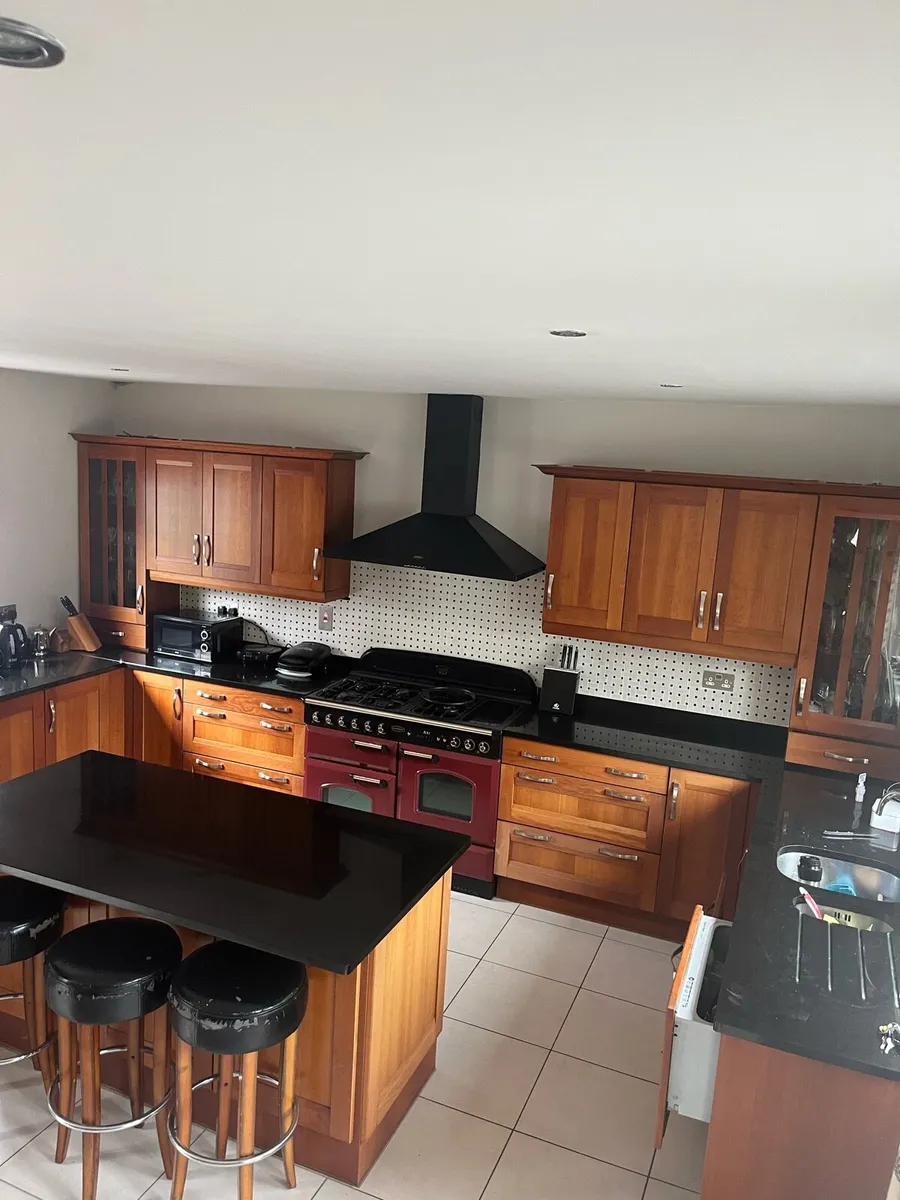 Premium solid cherry wood kitchen - Image 1