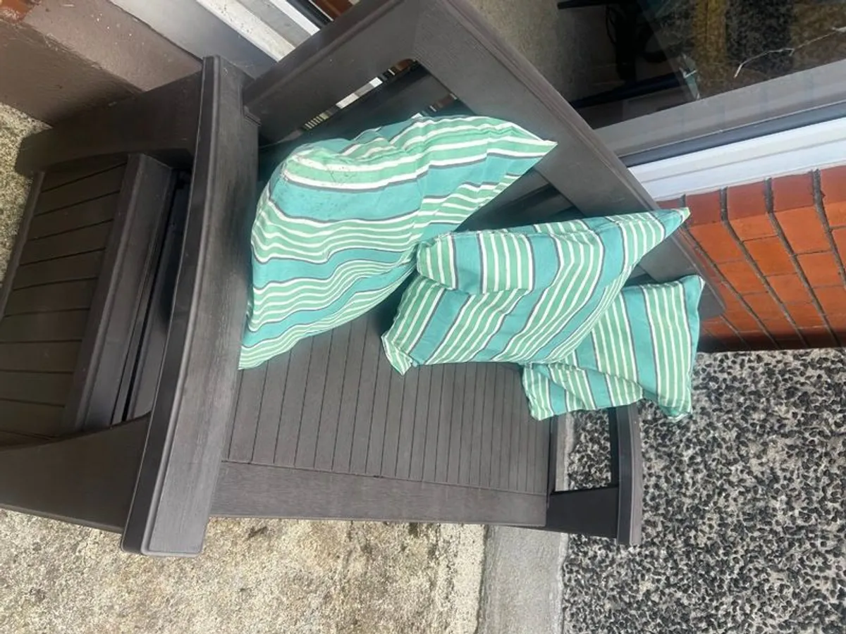 Two Garden Storage Benches - Image 1