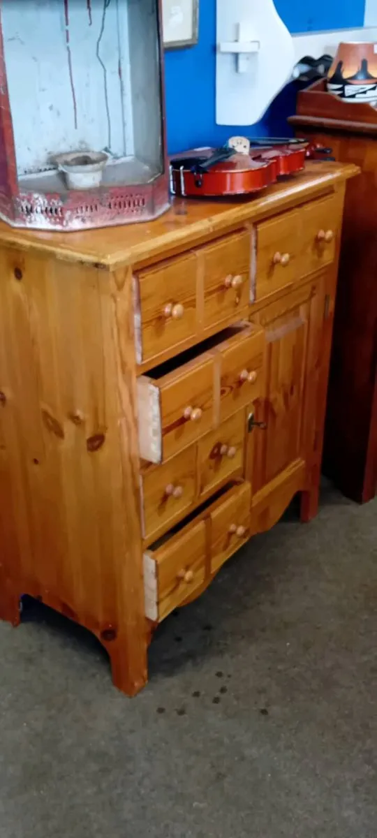 Small Solid Pine Sideboard With Drawers - Image 1