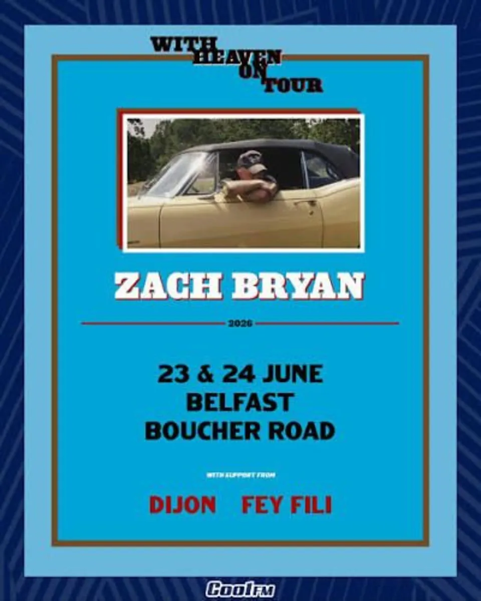 2 X Zach Bryan Concert Tickets Belfast - 24th June