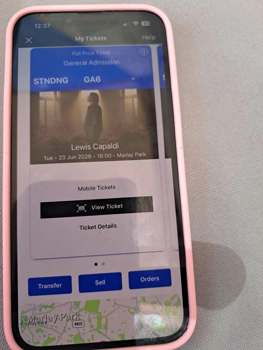 Lewis Capaldi Tickets x 2 Marley Park  23rd June - Image 1