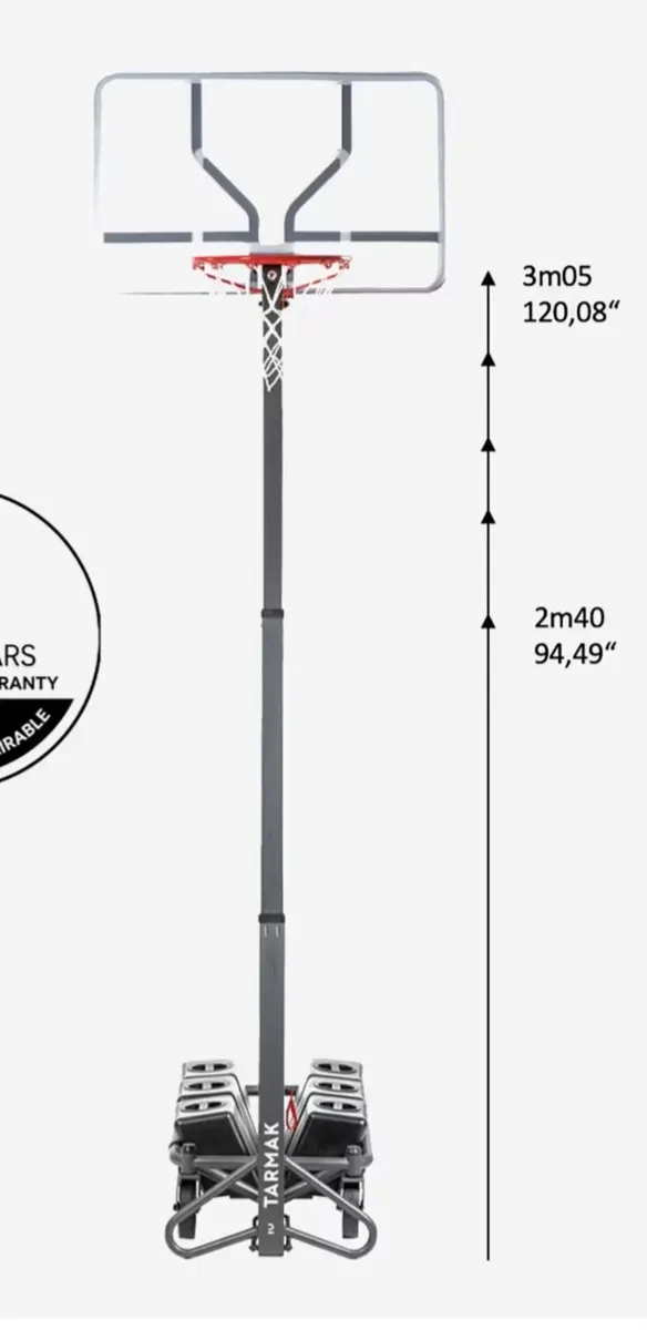 KIPSTA B500 Foldable/adjustable Basketball Hoop - Image 4