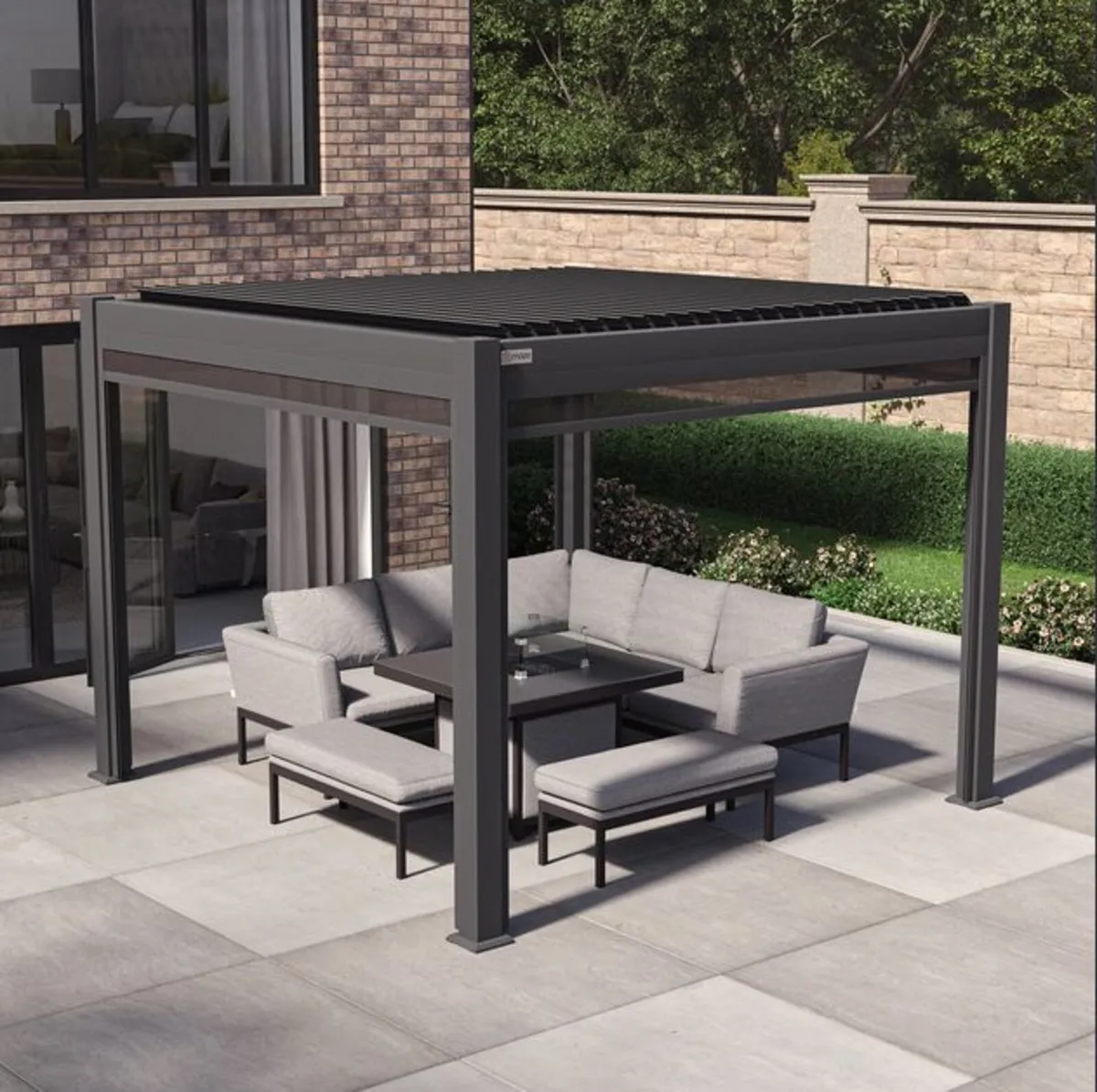 3m x 3m Aluminium Pergola - Image 2