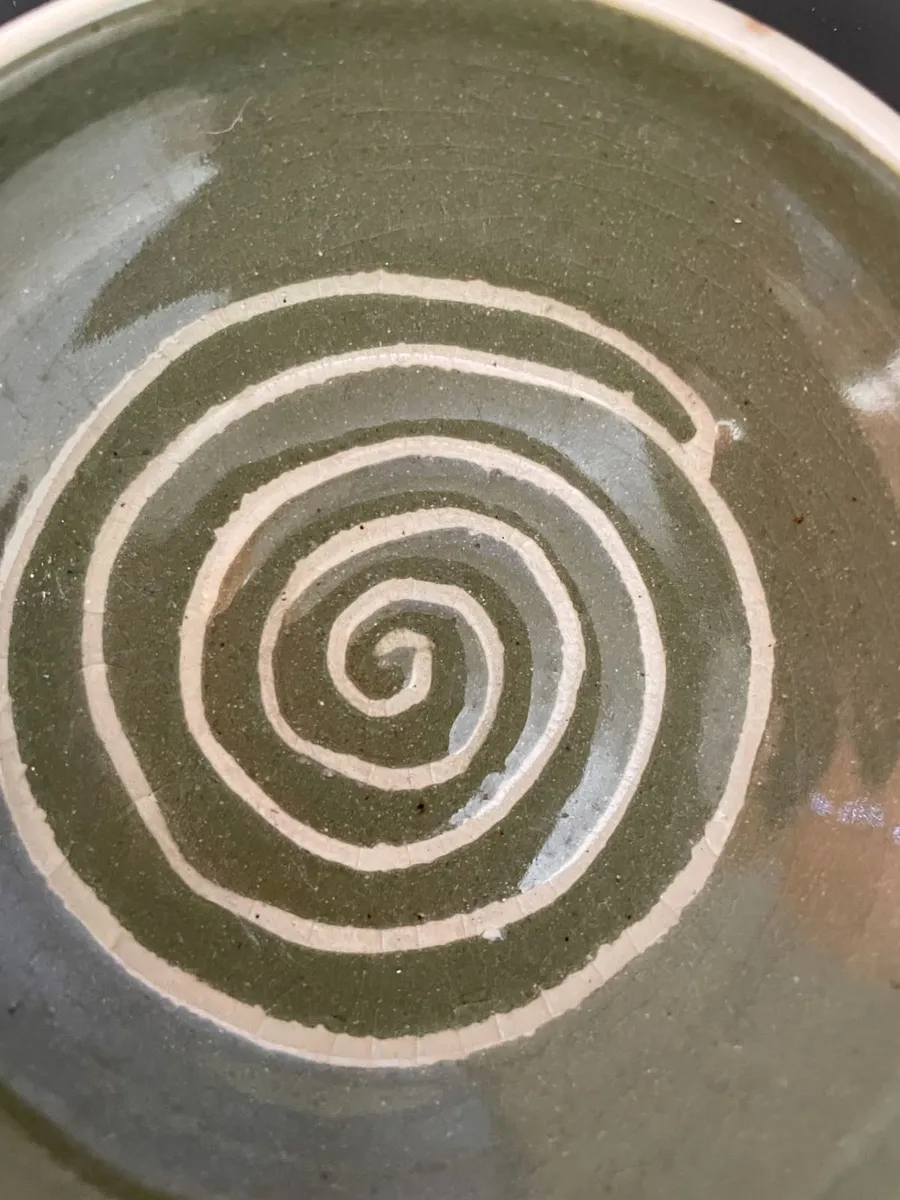 Vintage Small green ceramic dish MADE IN IRELAND - Image 3
