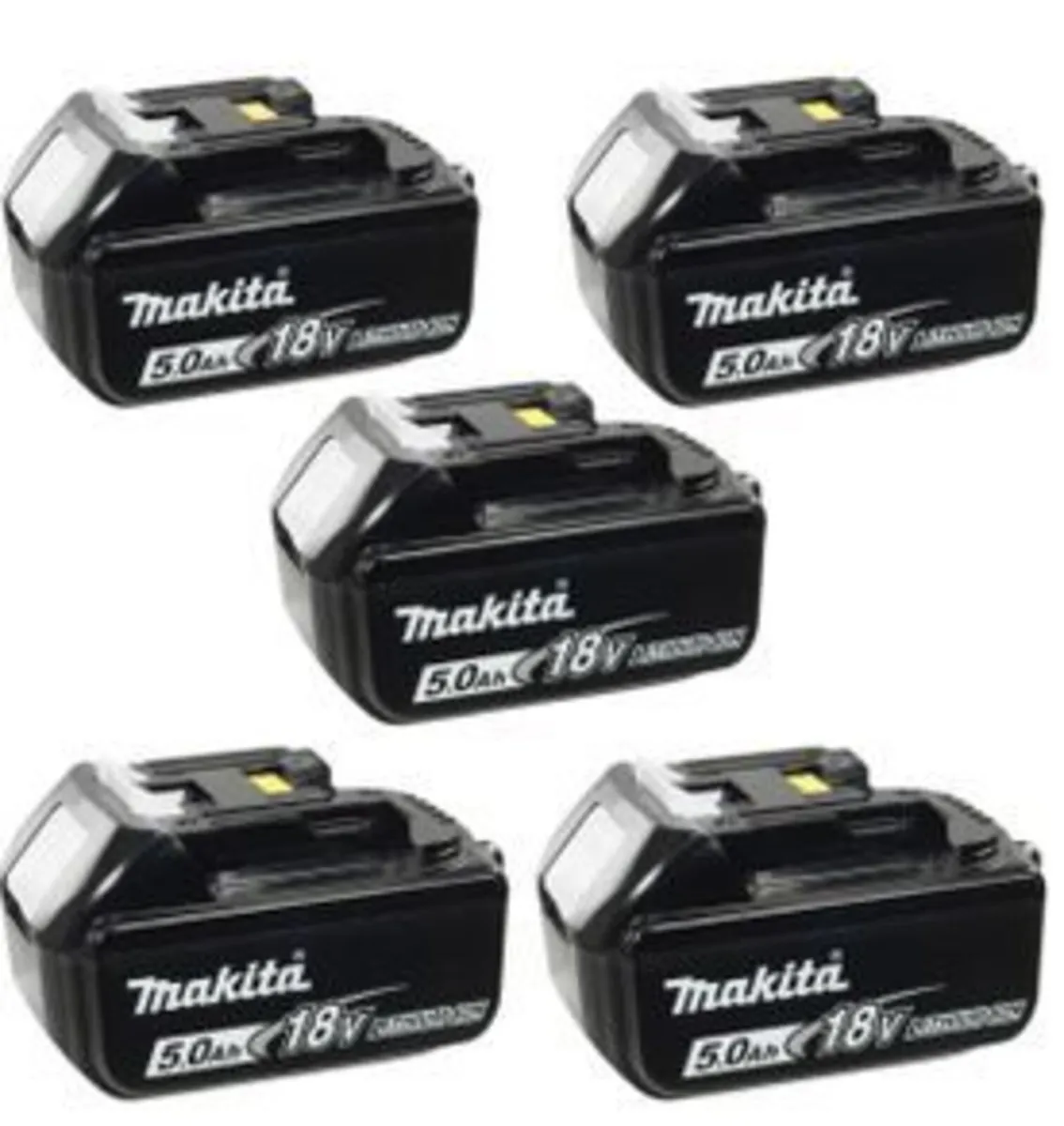 Makita BL1850 18V 5.0Ah LXT Li-Ion Battery x 5