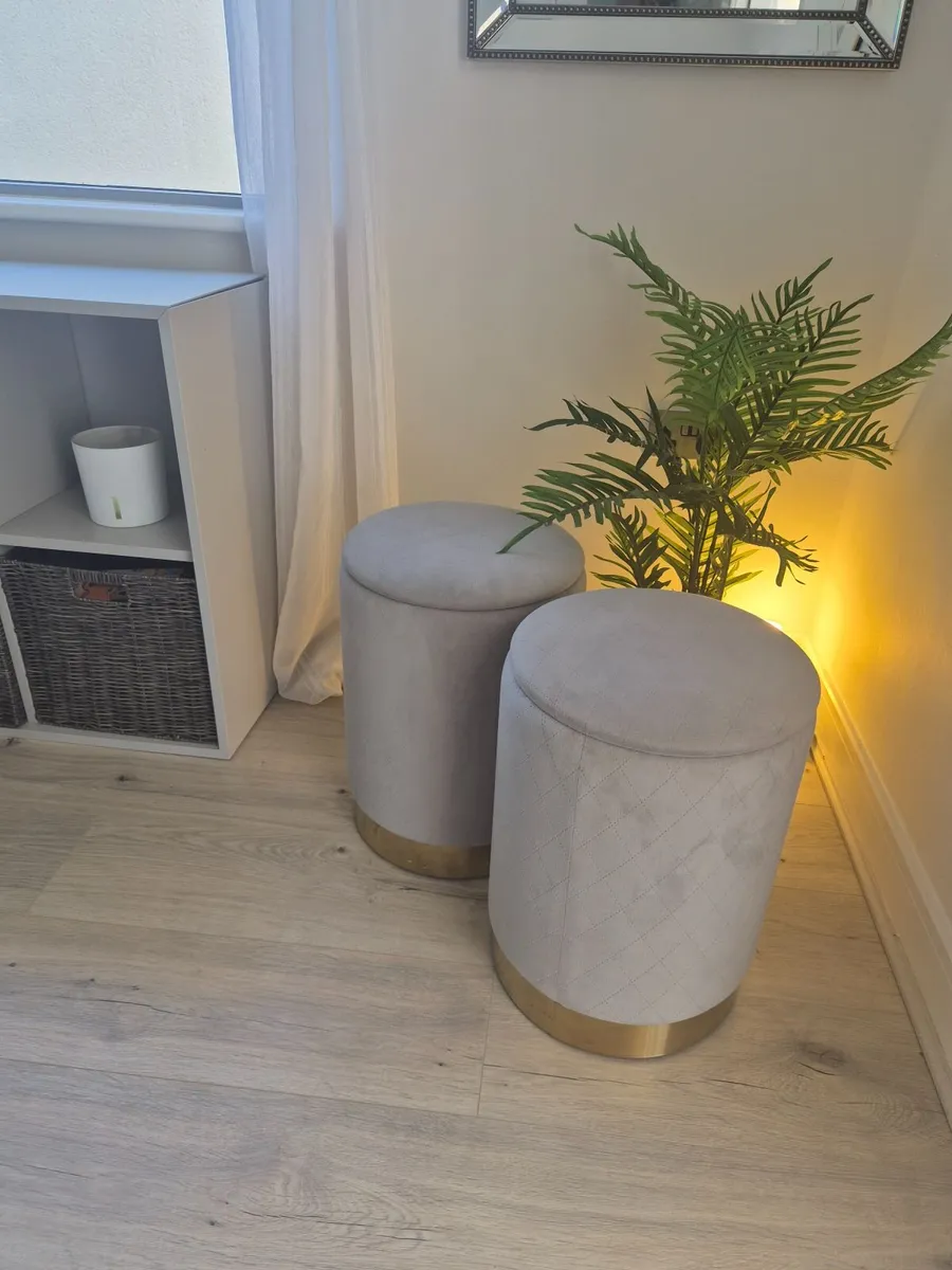 Pair of gorgeous storage stools - Image 2