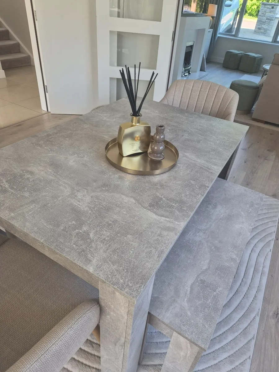 Dining Table Set with Benches & 2 Chairs - Image 4