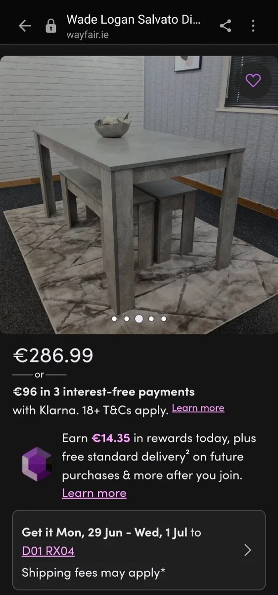 Dining Table Set with Benches & 2 Chairs - Image 2