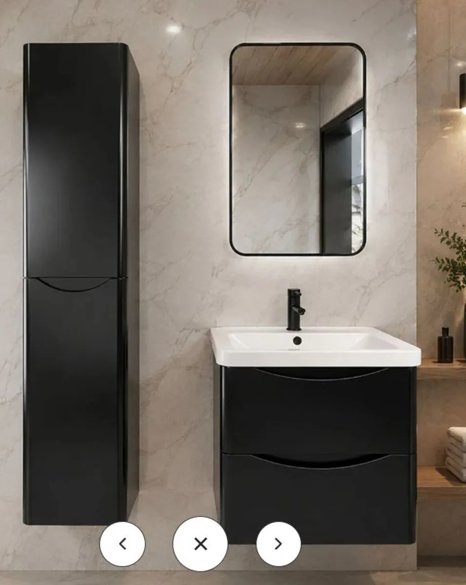 Vanity Unit with Storage Cabinet & Mirror - Image 2