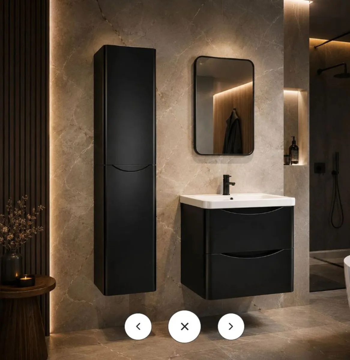 Vanity Unit with Storage Cabinet & Mirror - Image 3