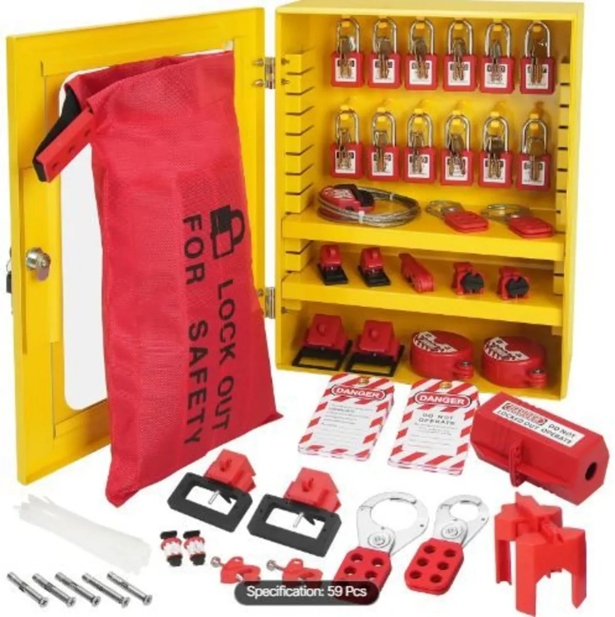 Electrical Lockout Tagout Kit, 59 PCS - Image 1