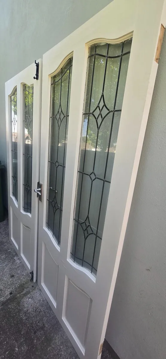 Internal Double Doors - solid wood & glass - Image 1