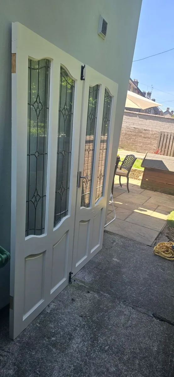 Internal Double Doors - solid wood & glass - Image 2