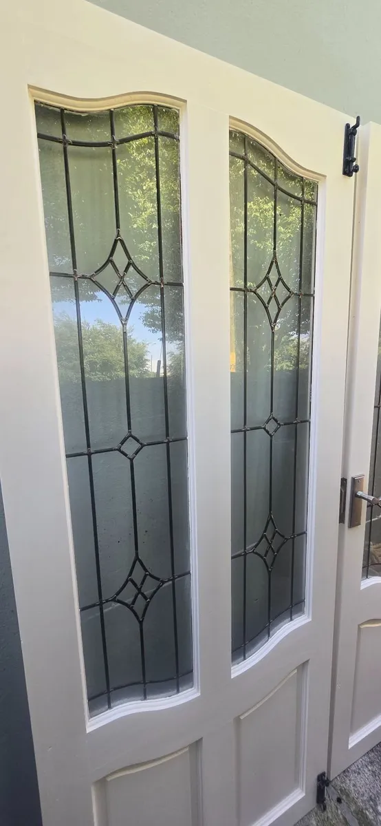 Internal Double Doors - solid wood & glass - Image 3