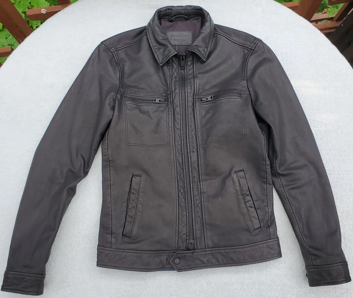 All Saints Luck Black Leather Jacket  Extra Small - Image 1