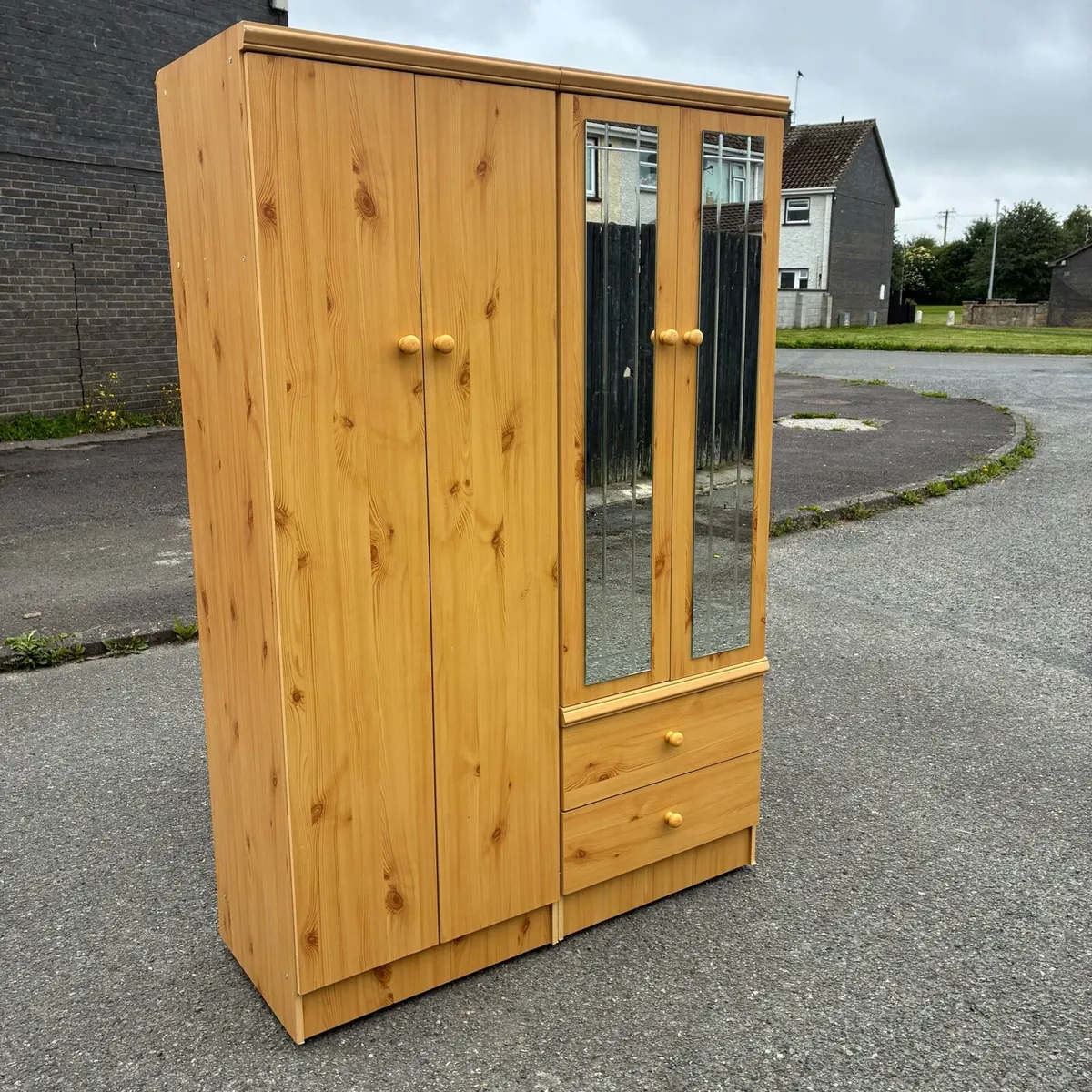 Two Pine Wardrobes €80 & €70 each or €130 for both - Image 2