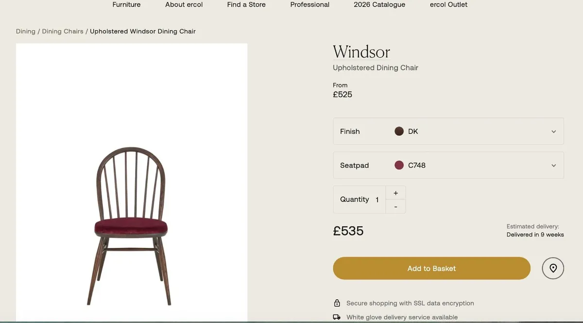 4 x Ercol Windsor Dining Chairs - Image 2