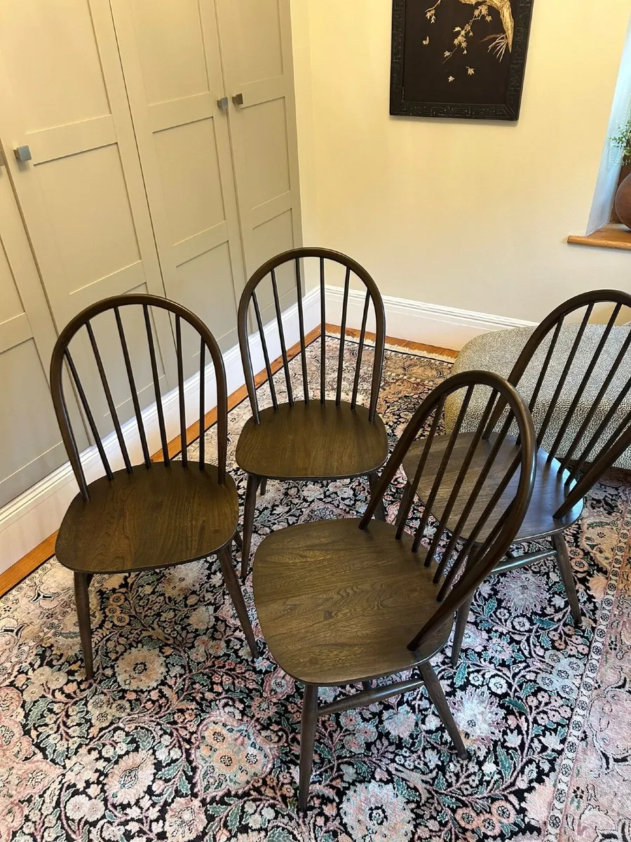 4 x Ercol Windsor Dining Chairs - Image 4