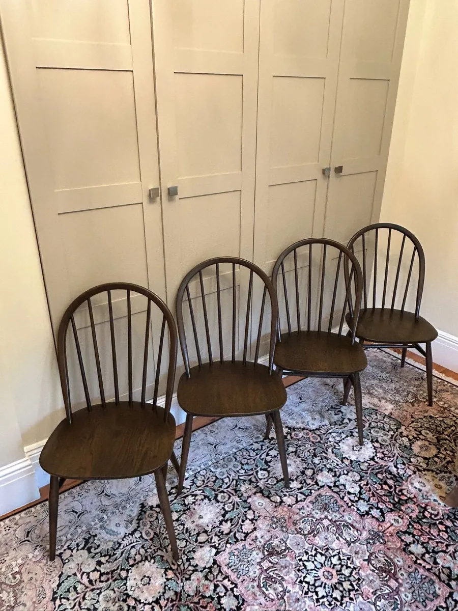 4 x Ercol Windsor Dining Chairs - Image 1