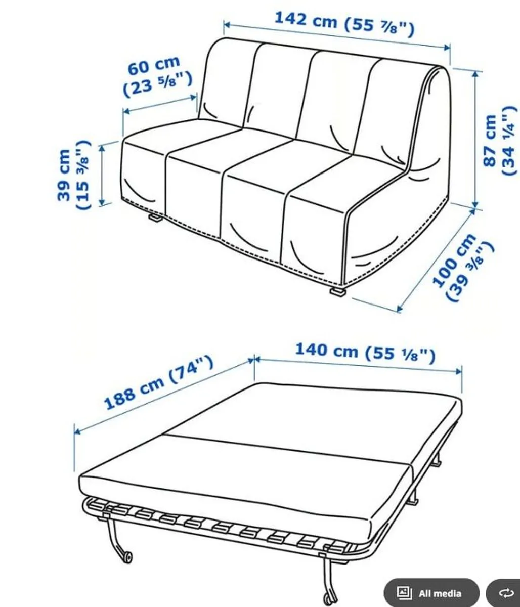 2 seater sofa bed - Image 3