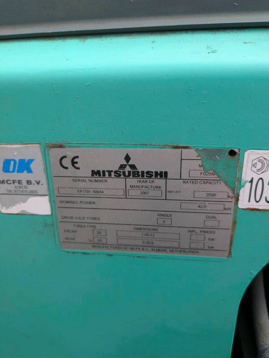 Mitsubishi gas forklift - Image 3