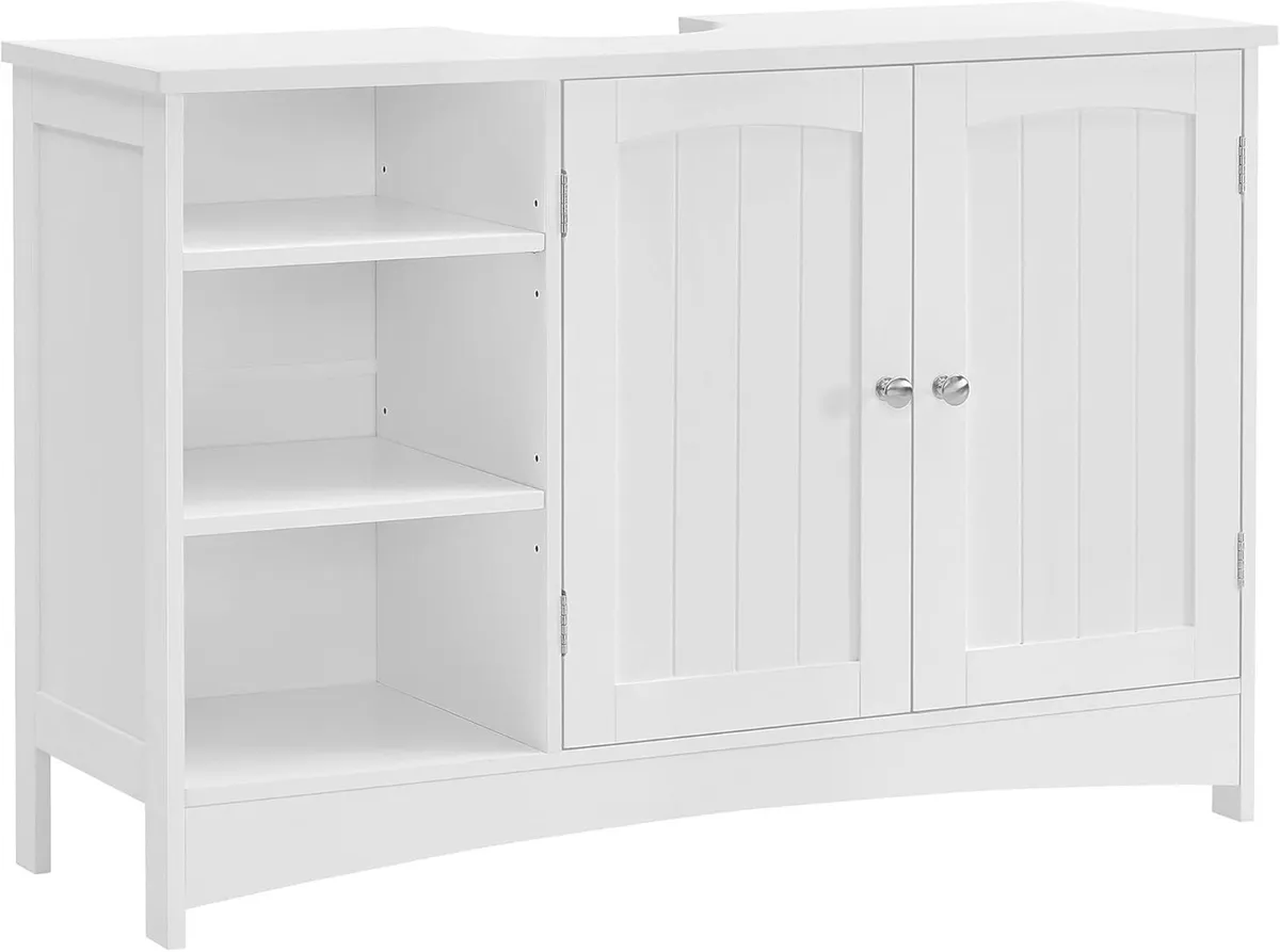 Extra long washbasin cabinet with 2 doors grey or - Image 4